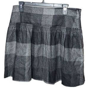 Adam Adam Lippes Mini Skirt Wool Monochrome Plaid Dark Academia 12
